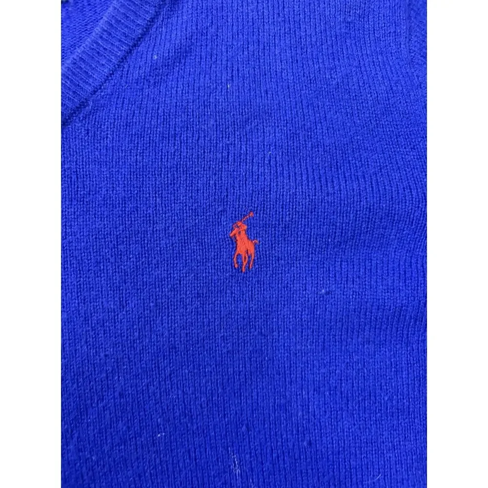 VTG Polo by Ralph Lauren V Neck Sweater 100% Italian Wool